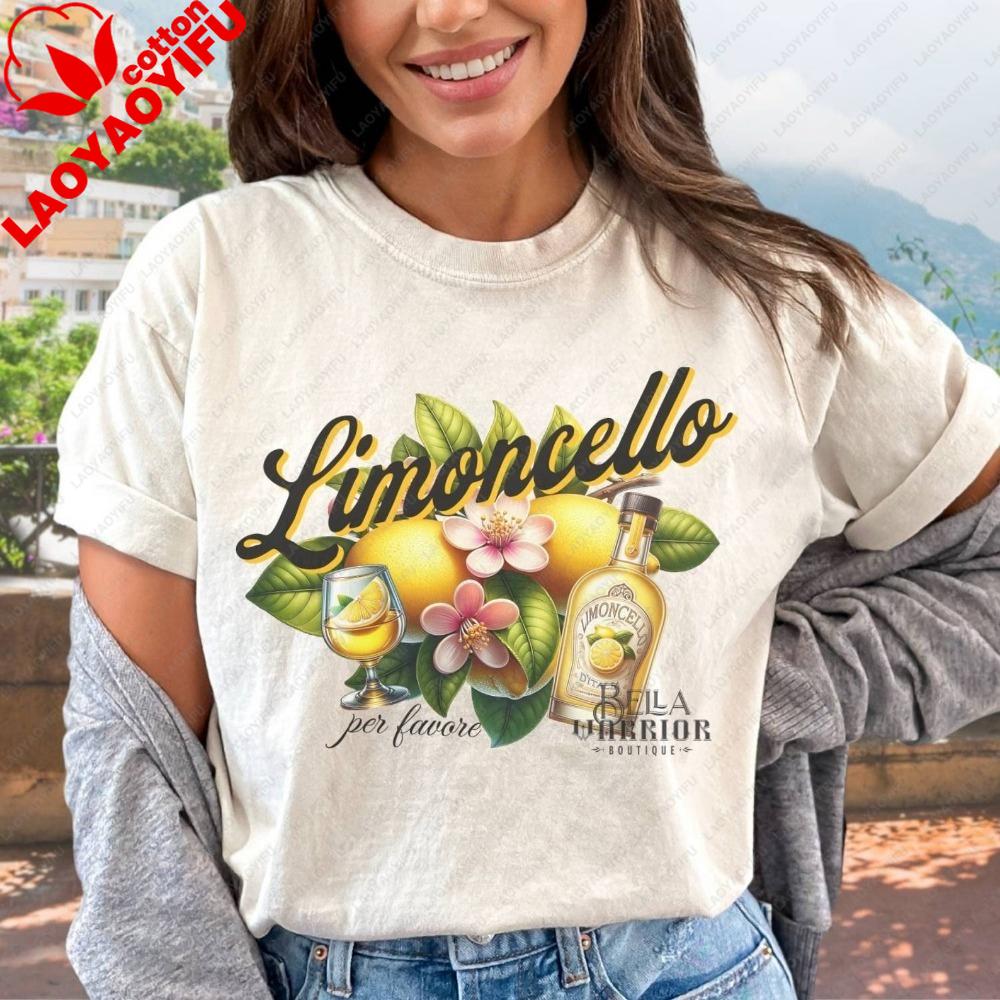 Limoncello Italy Shirt Amalfi Coast Italian Travel Gift Italy Lover Gift Sorrento Lemons Tshirt European Vacation Tee