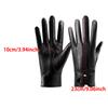WTEMPO 1 Paar Kunstleder Warme Plüsch Vollfingerhandschuhe Herbst Winter Outdoor Radfahren Fahren PU Schwarze Handschuhe