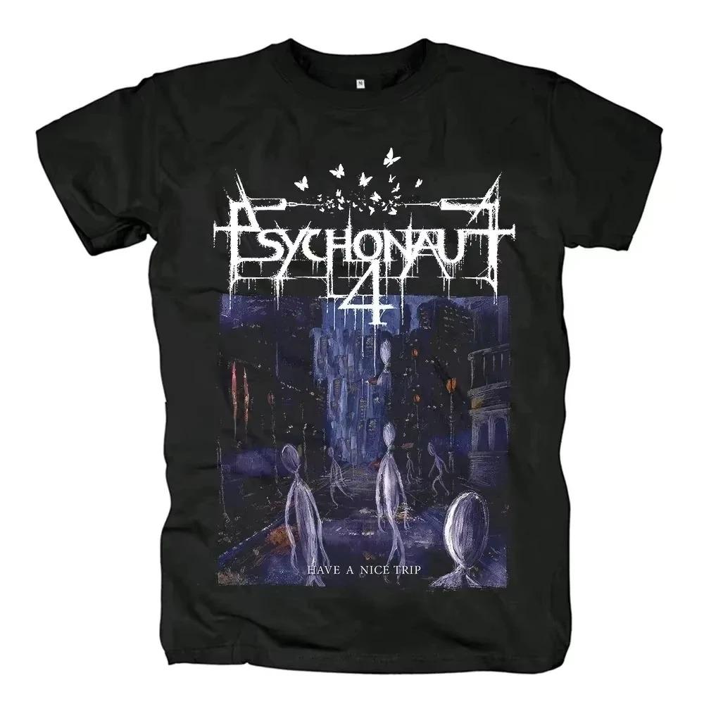 Psychonaut4 Black Metal Band T-shirt Casual Uomo e Donna Top Marca di Lusso