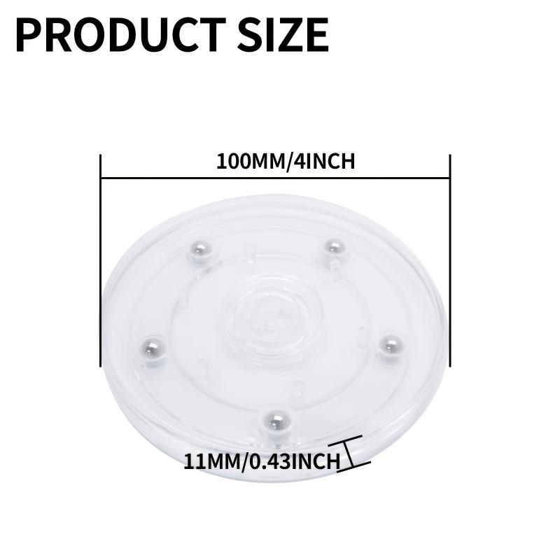 10 Pack Clear 4-Inch Acrylic Turntables for Spices Cakes Rotating Display Base Multi-purpose Rotating Tray for Bathrooms Kitchen