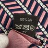 Used Dunhill tie silk pink Navy business