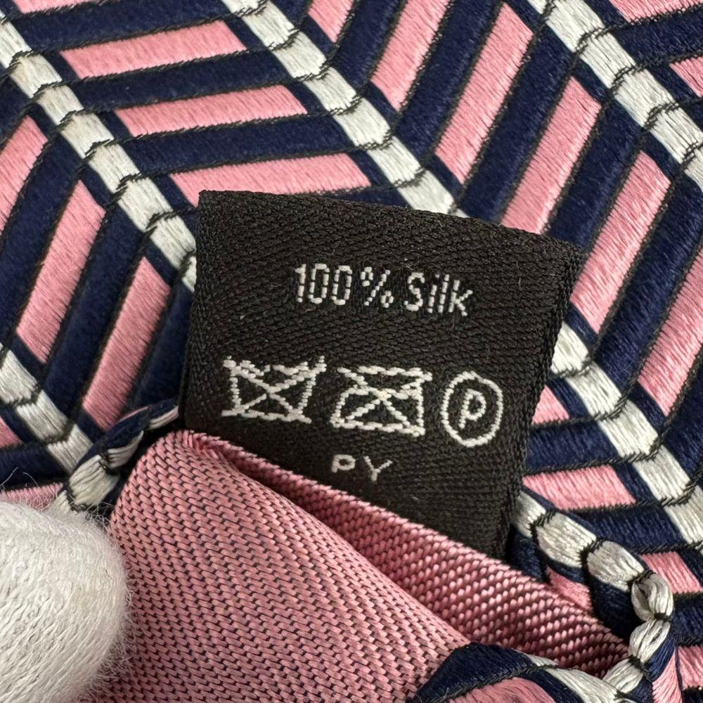 Used Dunhill tie silk pink Navy business
