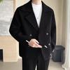 Trench in Lana Doppiopetto da Uomo 2026 – Giacca Corta con Bavero Primaverile, Moda Britannica Casual