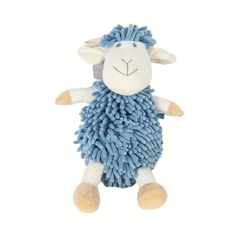 1pc Adorable Sheep-Shaped Hand Towel Soft Chenille High Absorbency Kitchen Bath Towel, Hanging Loop for Wall, Cute Plush Animal Decor for Modern Homes