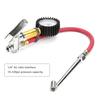 Hilitand 1/4 Trunk Motorcycle Tire Tyre Pressure Dial Air Inflation Inflator Pump Tool Tire Filler for Bike Motorcycle Automobile