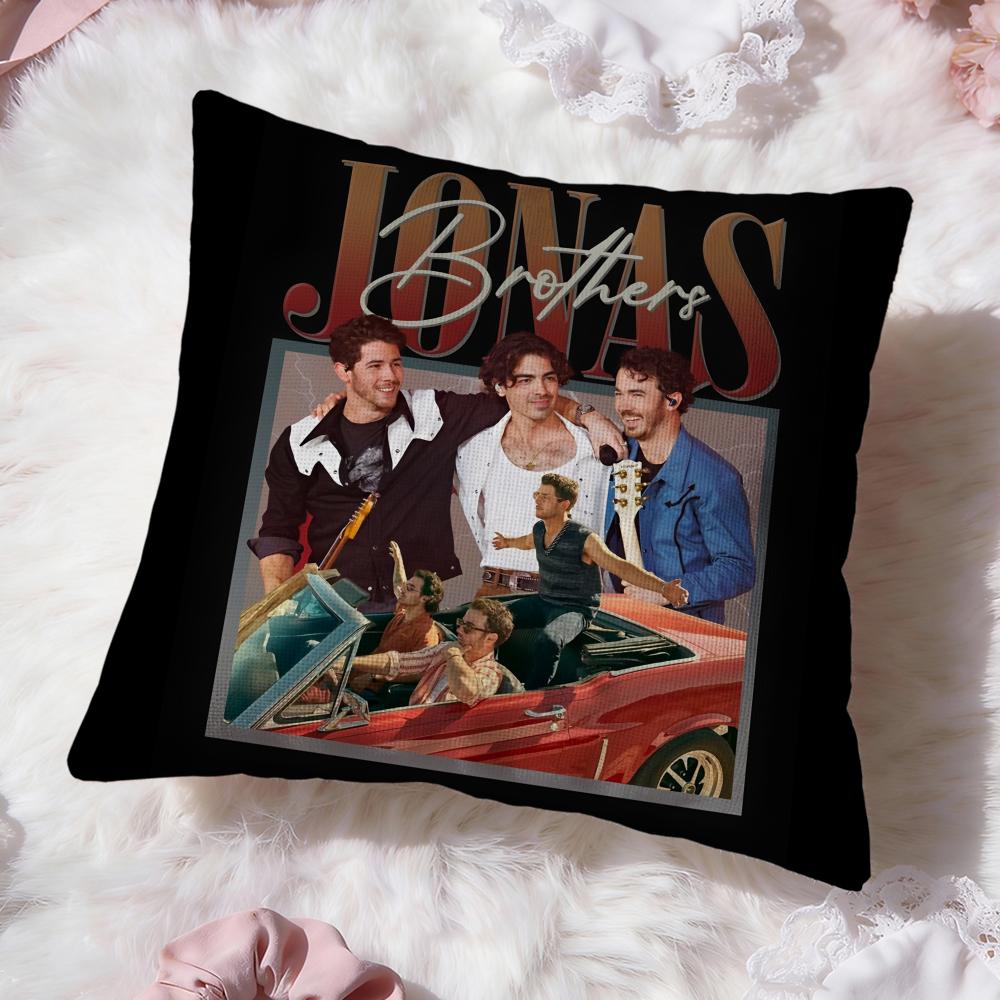 Band J-Jonas Brothers Cushion Cover Premium Comfort Reversible Pillow Cove -Two In One Design for Any Room & Car Interior