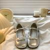 French Bow Flat Bottom Low Heel Small Leather Shoes Summer Retro Light Mouth Skirt Mary Jane Single Shoes Women