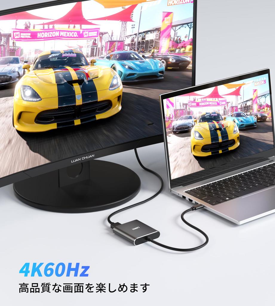USB C HDMI Conversion Adapter HDMI Expansion 2in1 Dual HDMI Splitter HDMI Adapter with Extended Mode Duplicate Mode Work from Home 4K@60Hz