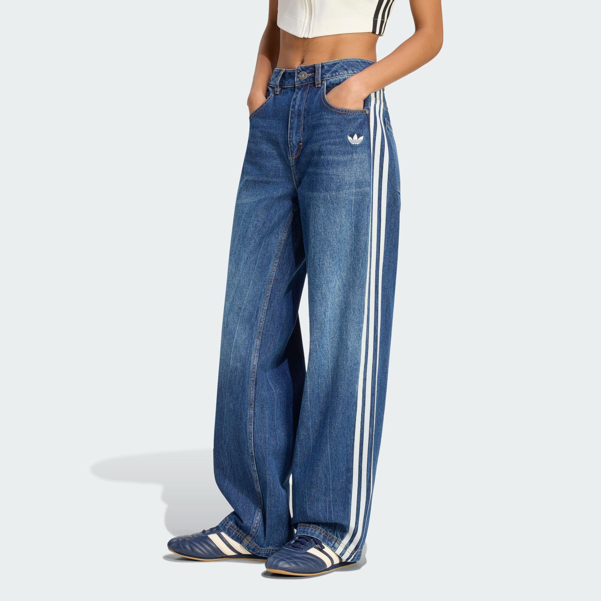 Adidas Originals Jeans Dames Blauw Matig Anders 30/30
