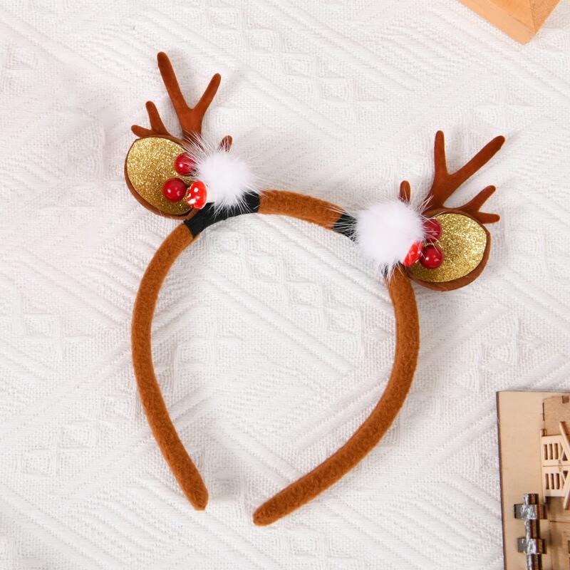 

Fumaiide Plush Christmas Reindeer Antler Hair Clip Set (3-Pack)