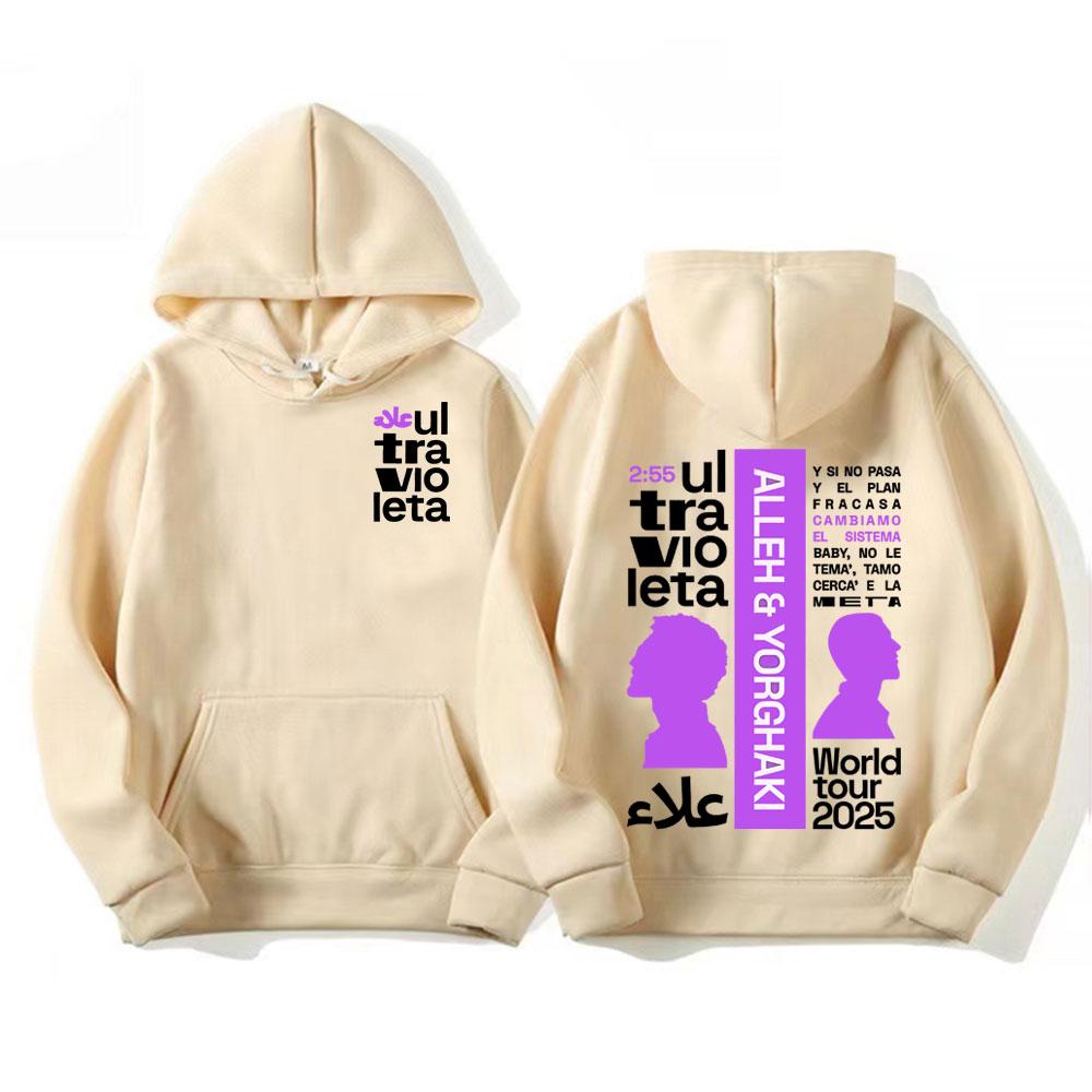 Alleh & Yorghaki La Ciudad Worid Tour 2025 Hoodies Fashion Hip Hop Oversized Sweatshirt Men Women High Quality Vintage Pullovers
