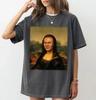 2026 Summer Funny Erling Haaland Mona Lisa Meme T-Shirt  Men's Women's Y2K Short Sleeve Round Neck Loose Shirt