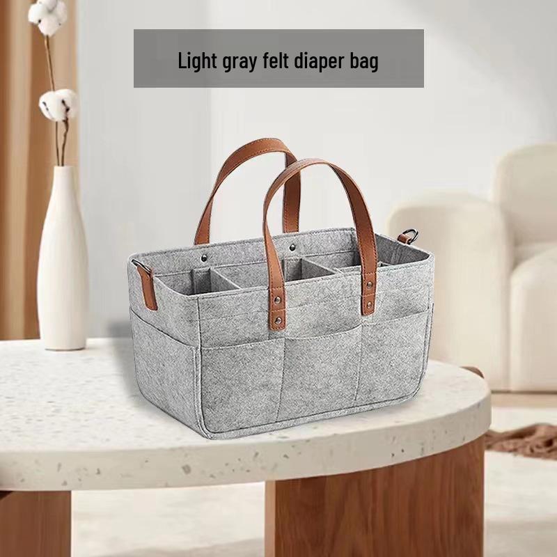 Sac à langer en feutre épaissi - Grande capacité, Sac à main pliable pour maman