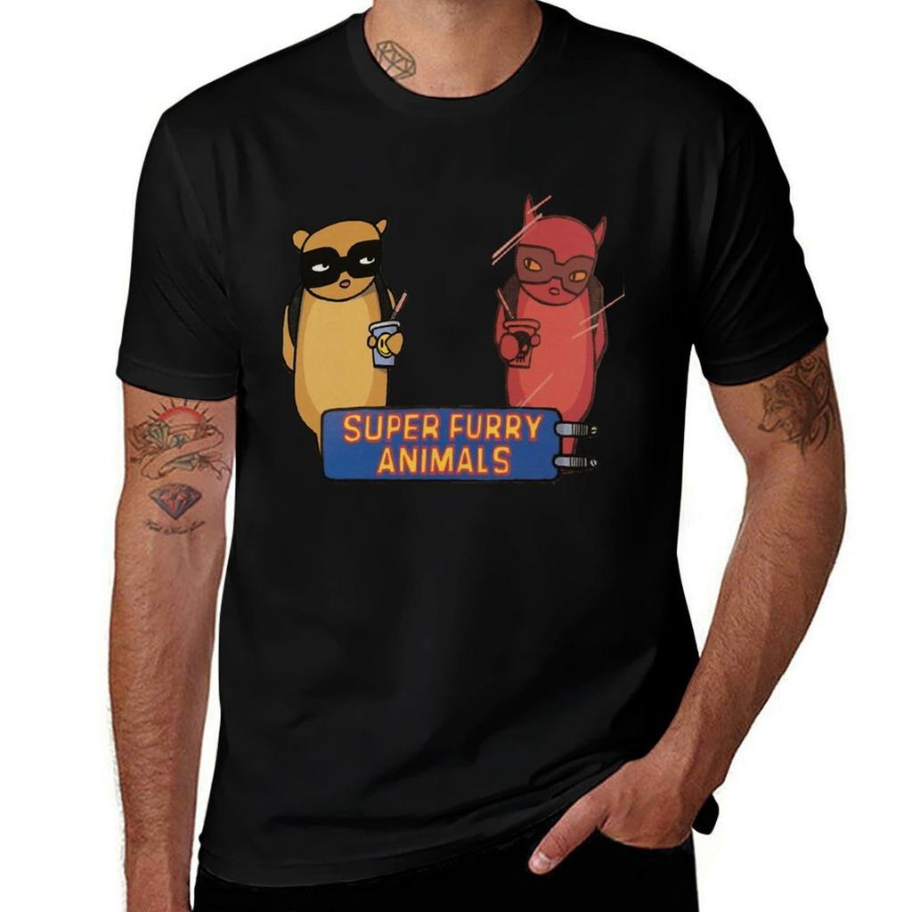 Super Furry Animals Radiateur Tričko Klasický Potisk Tričko s Krátkým Rukávem