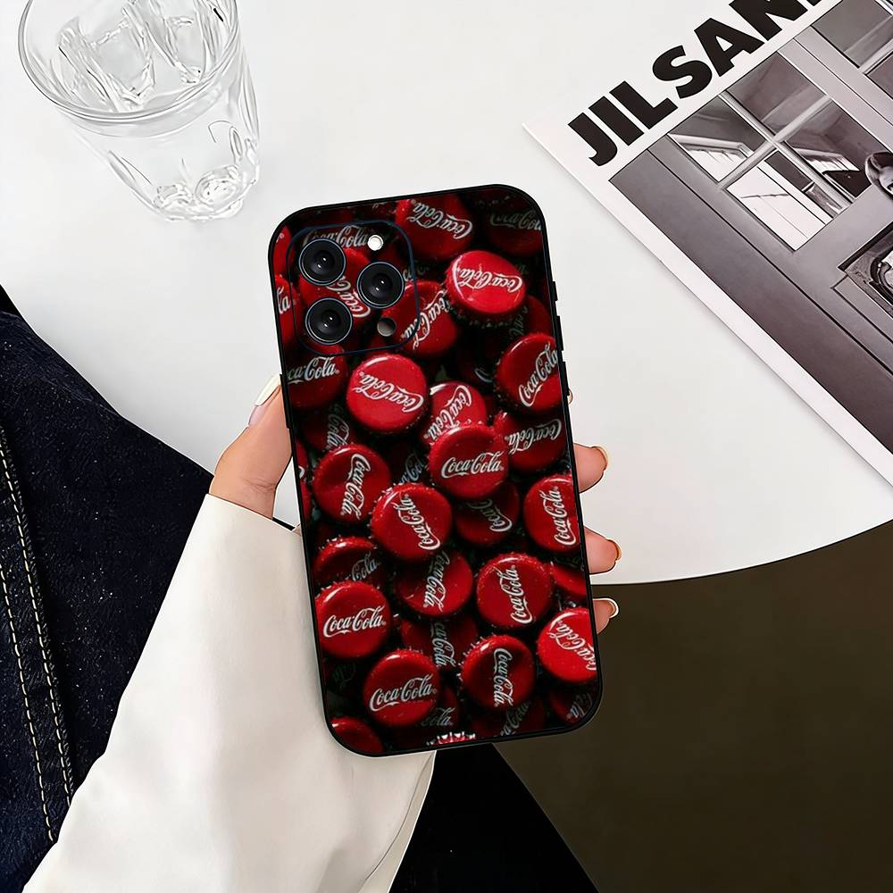 CocaS-S Moda C-Cola Custodia per Telefono in Silicone Morbido Per IPhone 17 16 15 14 13 12 11 X XR Plus Pro Max Plus