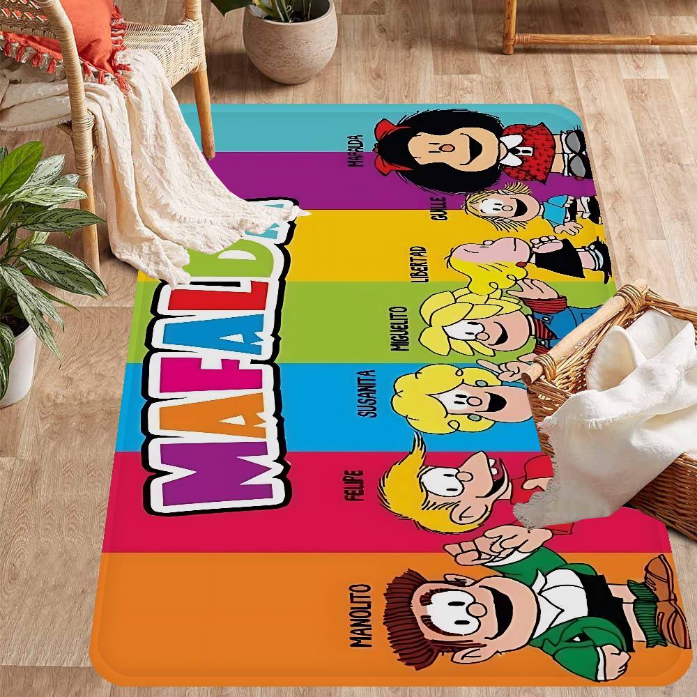M-Mafalda Cartoon Room Mats Retro Multiple Choice Living Room Kitchen Rug Non-Slip Welcome Rug