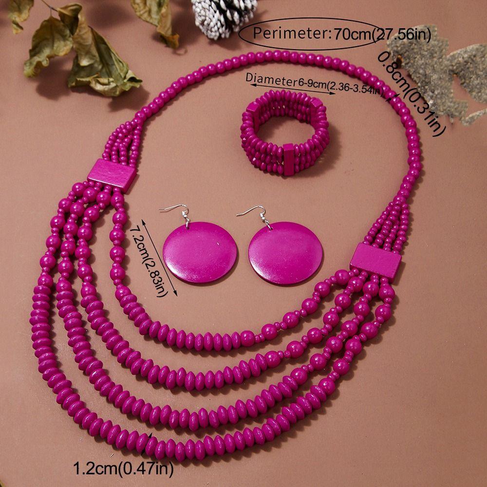 Handmade Vintage Boho Bib Beads Ethnic Style Geometric Beaded Necklace  Jewelry Accessories