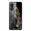 For Oppo Reno8 T 4G Case Luxury Tempered Glass Back Cover Hard Case For Reno8 T 4G 6.43" Capa Funda Animal Vividly Coque Wolf