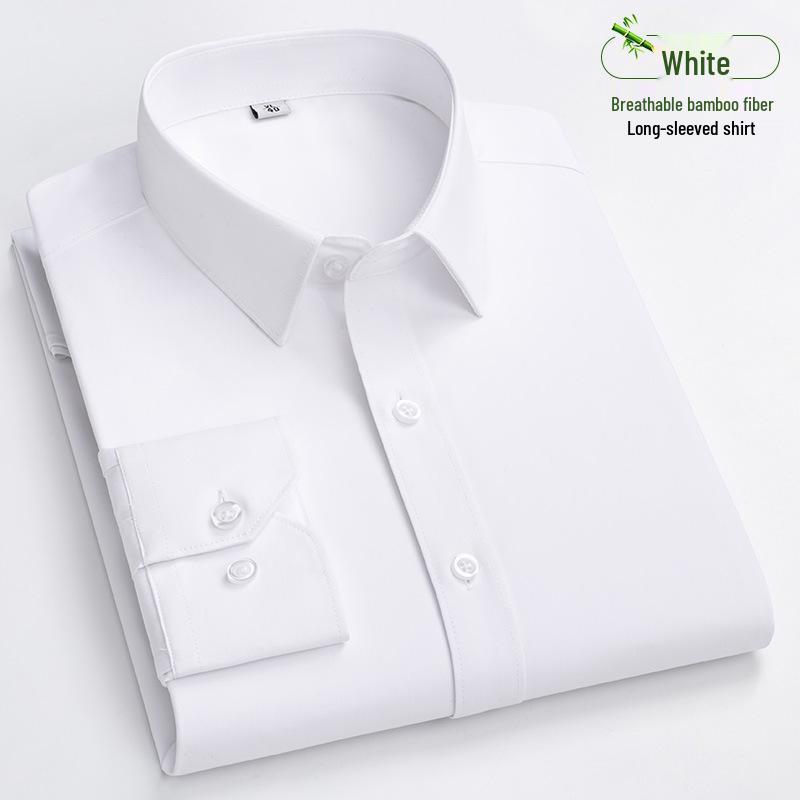 Herren Ziegelrot Bambusfaser Hemd - Business Casual Langarm Eckkragen Strickjacke