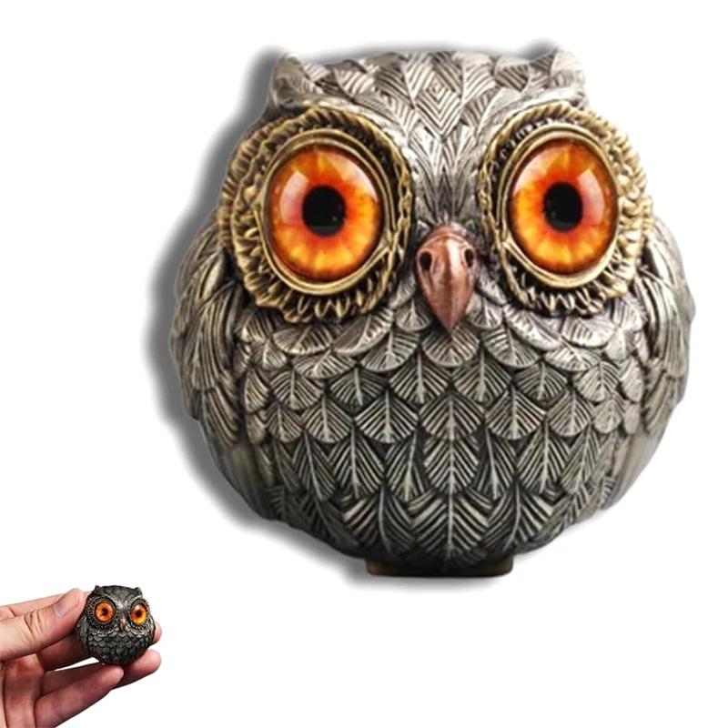 A Top Quality Room Decor Vintage Miniature Owl Guardian Statue Resin Bird Figurine, Home Decor, Gift for Owl Lovers, Perfect