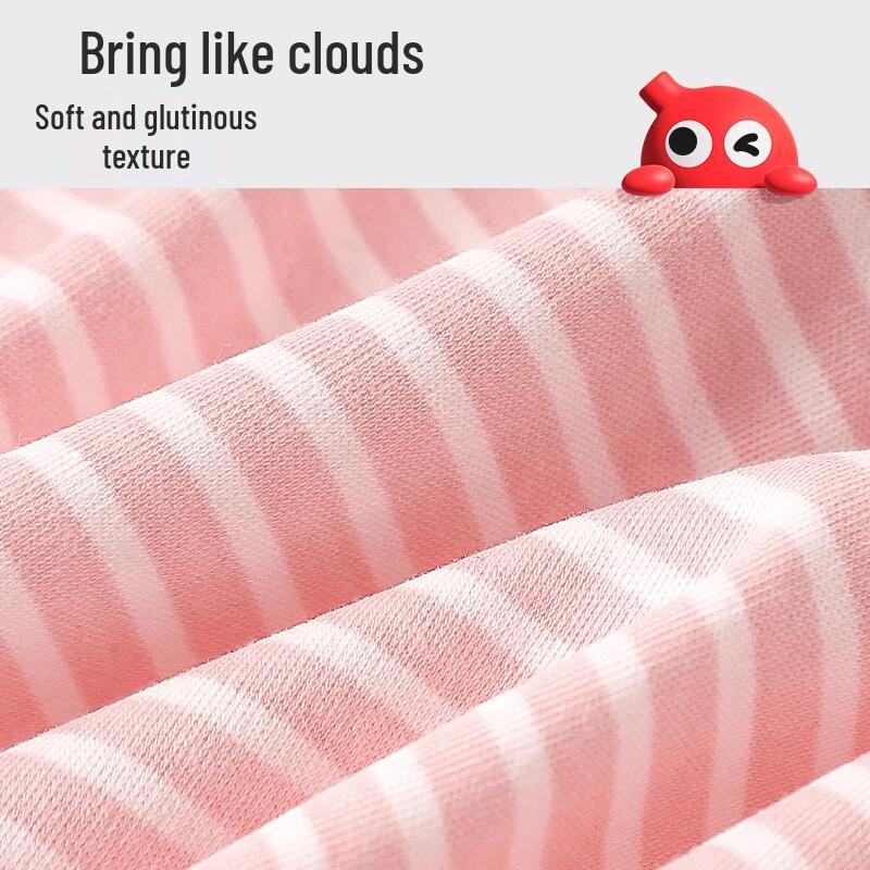Hongdou Girls' Pure Cotton Antibacterial Thermal Underwear Set