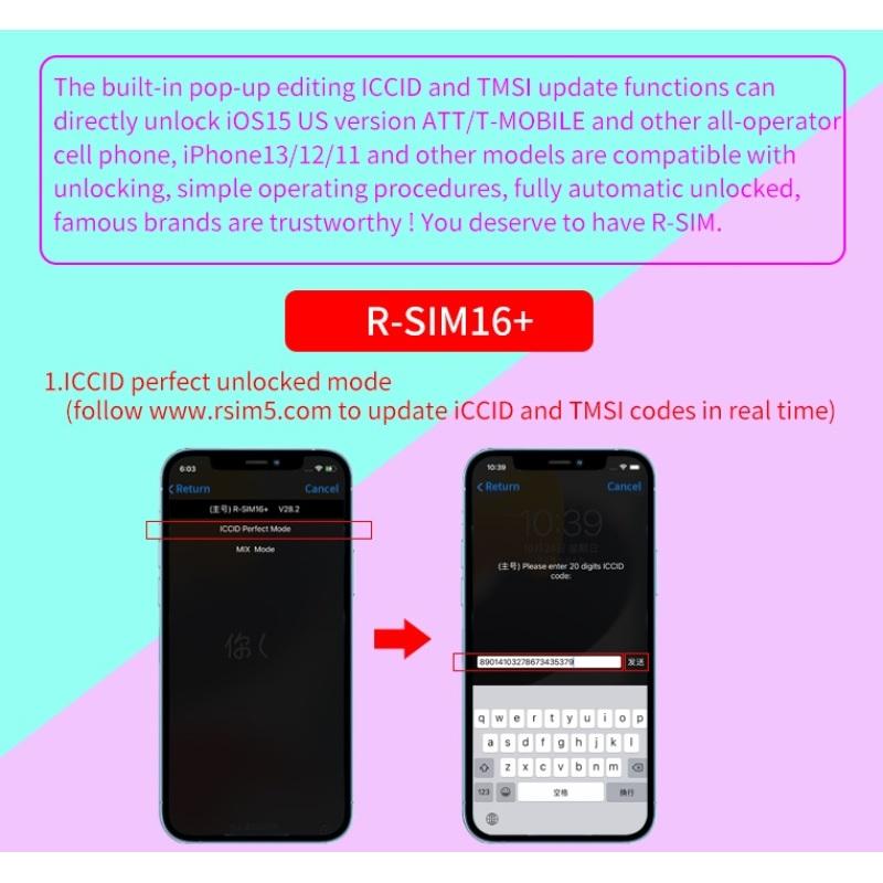 R-sim16+ Compatible For Iphone13rsim16+rsim16+r-sim16+ Global Universal Unlocking  Card  Stickers
