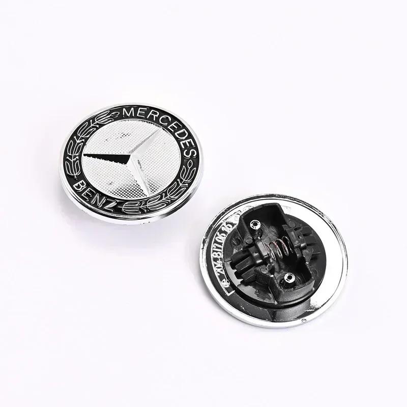 57mm Auto Motorkap Embleem Badge Motorkap Embleem Stickers Voor Mercedes Benz Brabus AMG W124 W140 W163 W202 W203 W204 W210 W211 W205 BI1