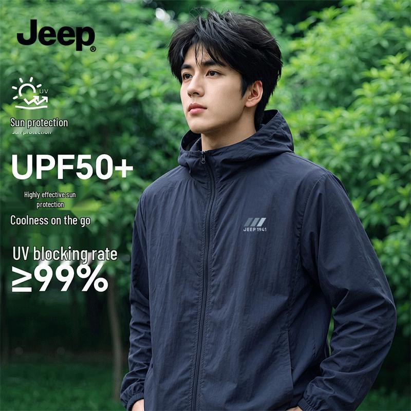 Мужская легкая дышащая куртка JEEP с капюшоном для защиты от солнца M