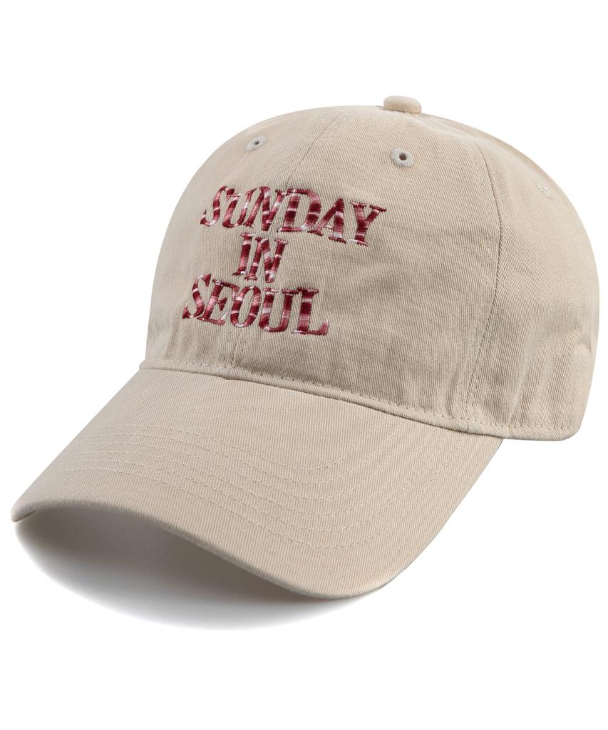 Wig Sunday In Seoul Cotton Peach Ball Cap
