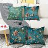 Painting Birds And Branch Print Throw Pillow Case, Cushion Cover For Sofa Home Decor 45x45cm