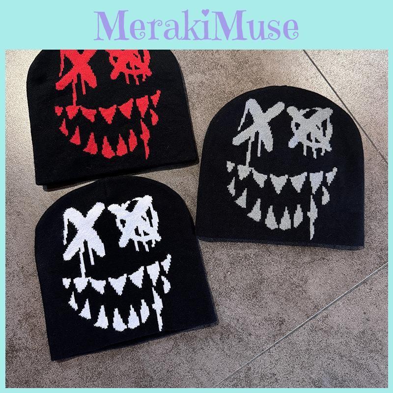 Knit Venom Pattern Beanie Cap With Warmth Trendy Design Hat For Gift Winter