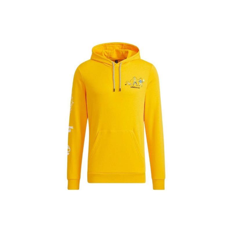 adidas Performance Men's Yellow Outdoor Hooded Sweatshirt HG6590