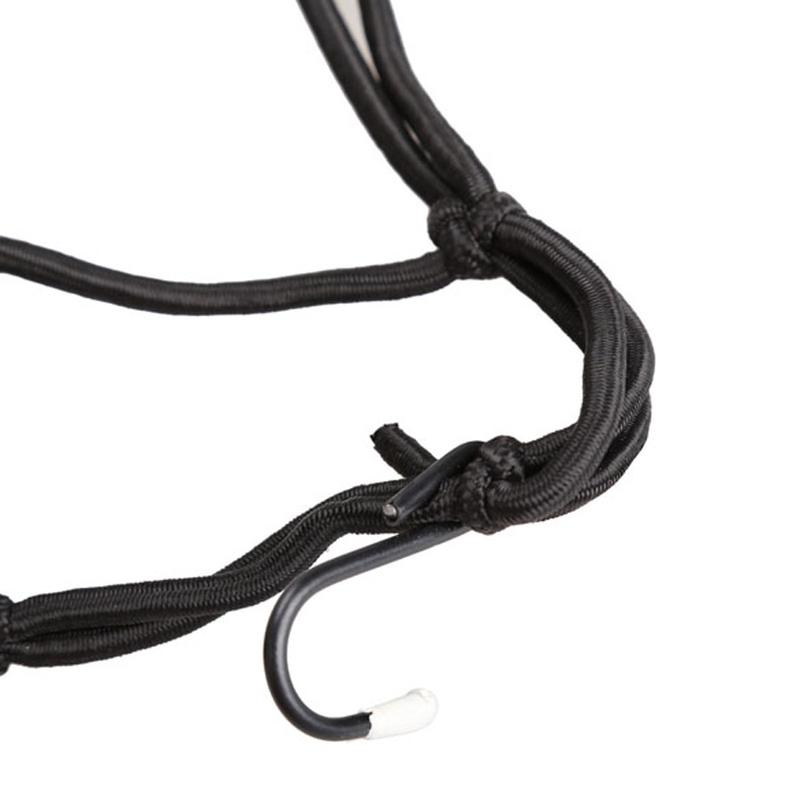 Neue Motorrad Fahrradhelm Tasche 6 Haken Halten Fest Tankgepäck Netz Gewebe Bungee Schwarz