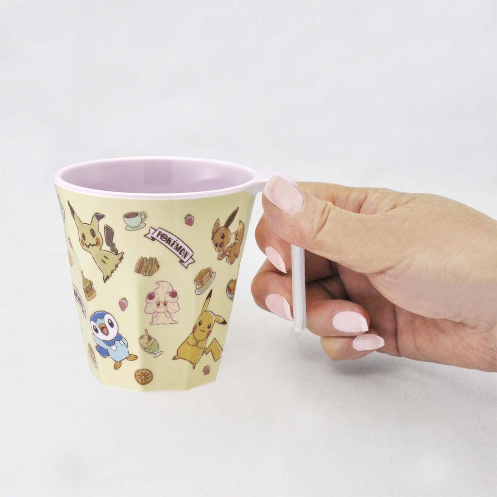 Skater Melamine Tumbler with Cafe Handle, 300ml, Pokémon Art, MTH3-A