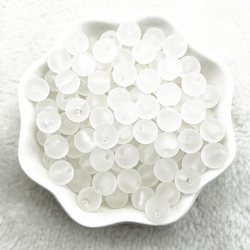 50-200pcs 8mm Matte Jelly Series Round Acrylic Loose Spacer Beads for Jewelry Makeing Diy Handmade Bracelets Accessories