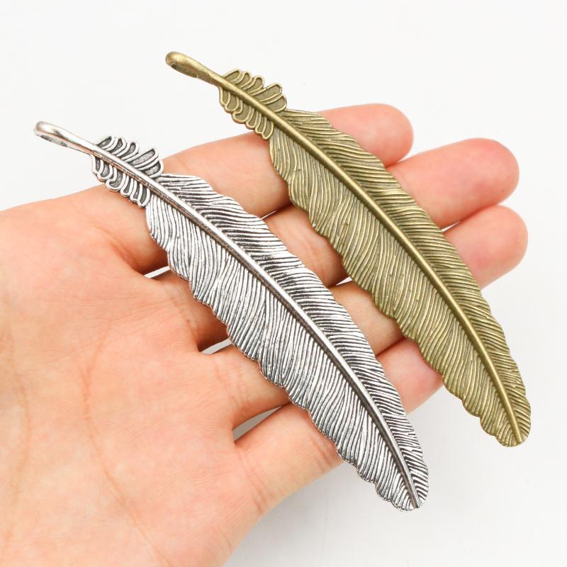 3-50pcs Alloy Metal Feather Charms Pendant for Necklace Keychain Earrings DIY Jewelry Making Accessories Findings