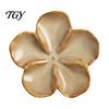 Durable Restaurant Dipping Sauce Plates Cherry Blossom Dish, Ceramic Sushi Soy Bowl, Small Compact Kitchen Side Dishes Decorative Seasoning Appetizer