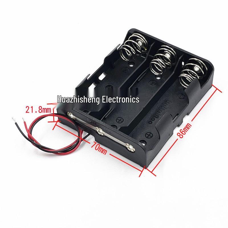 21700 Battery Holder for 1-4 Lithium Cells, Series/Parallel Configuration with Wires, Supports 2, 3, or 4 Cells at 3.7V.
