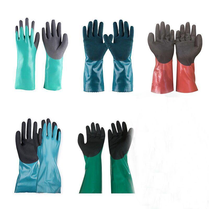 Schnittfeste, rutschfeste, wasserdichte Latexhandschuhe für Arbeit, Bau, Angeln und Gartenarbeit