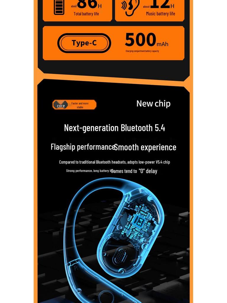Q16 Open-Ear Bluetooth Earphones: AI-Enhanced, Wireless & In-Ear Design