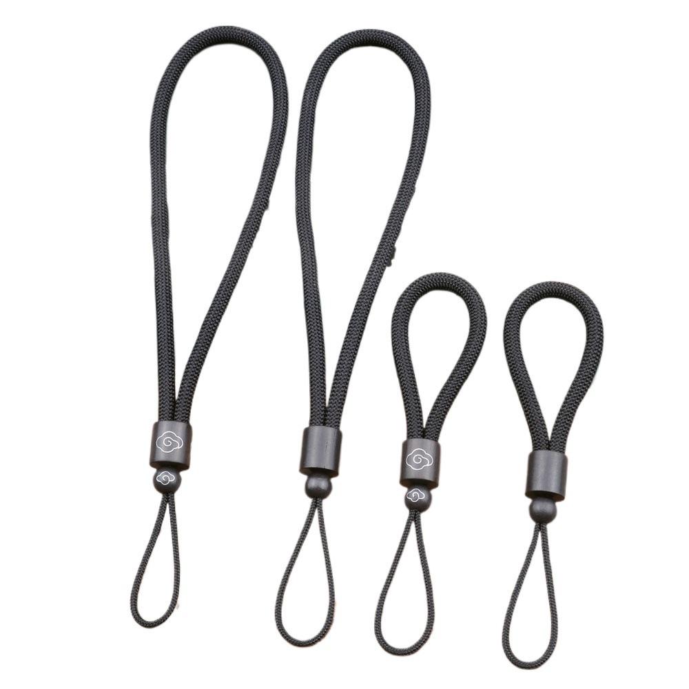 Luxury Black Ebony Wood Keychain with Silver Inlay Threads - Elegant Anti-Lost Pendant Rope.