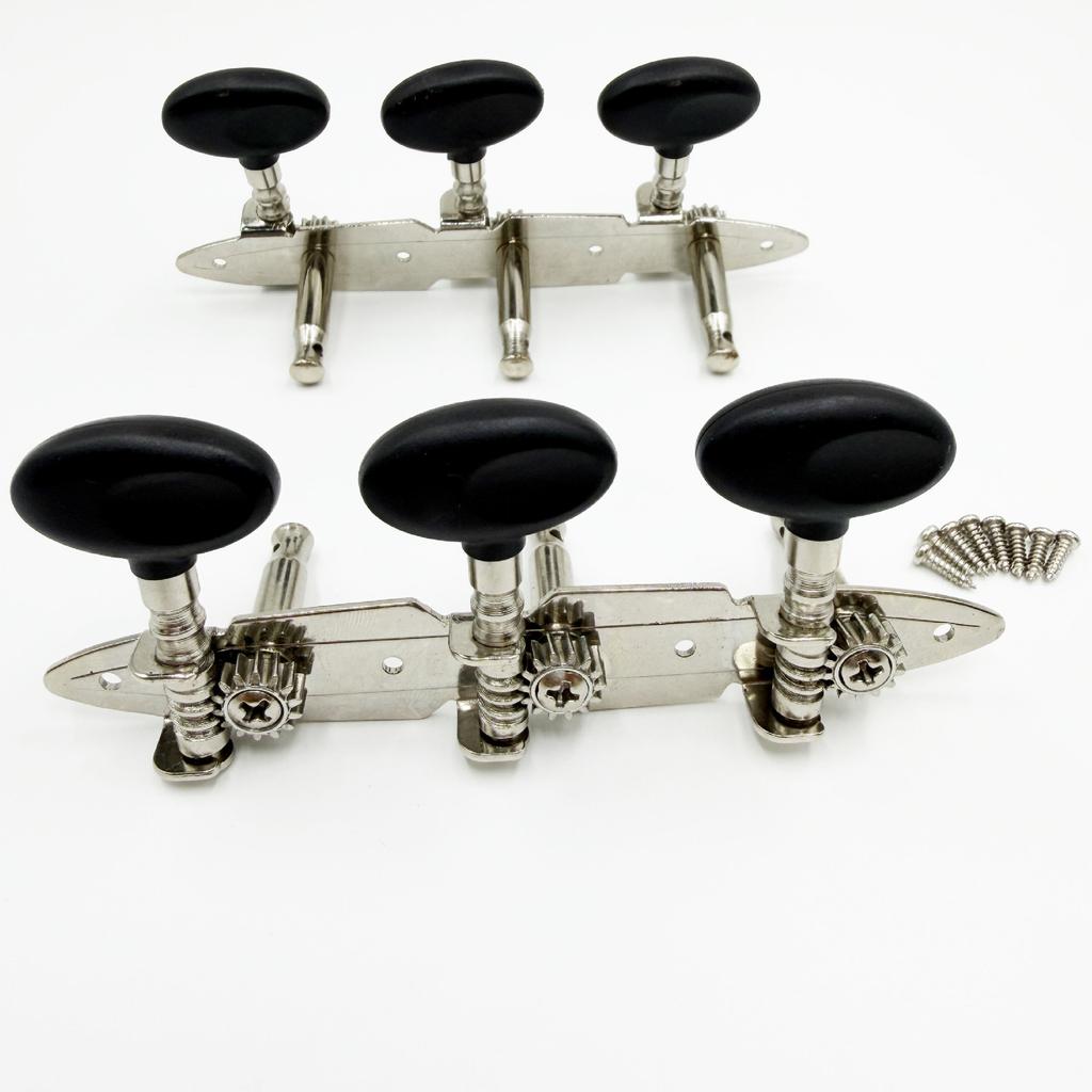 Classic Triplet Boat-Shaped Tailpiece String Pegs Acoustic Guitar Tuning Pegs String Winder String Winder for Classical Guitar Tuning Head Knobs