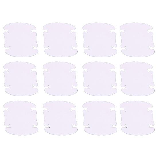 3Sets/12Pcs Universal Invisible Car Door Handle Anti-Scratch Protective Film