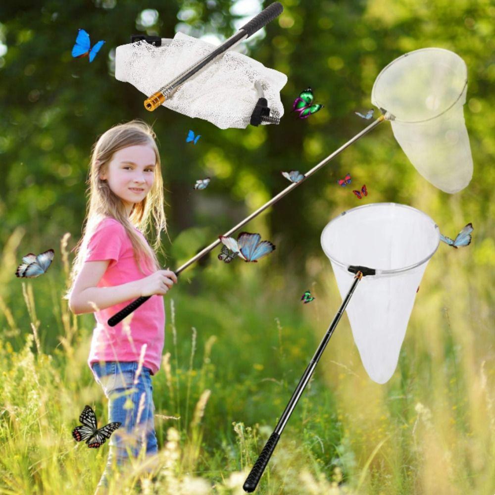 Extendable Telescopic Insect Net Butterfly Net Fishing Mesh Net Fishing Accessories