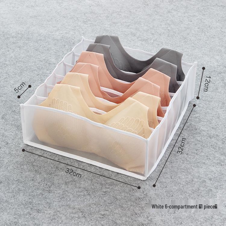 Underwear Storage Box: Foldable Organizer for Bras, Panties, and Socks with Dividers for Women's Drawers