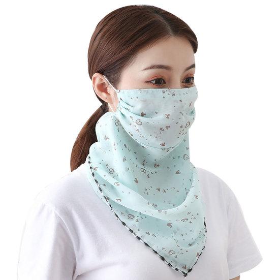 Fashion Printed Outdoor Cycling Breathable Women Anti UV Sun Scarf Face Mask