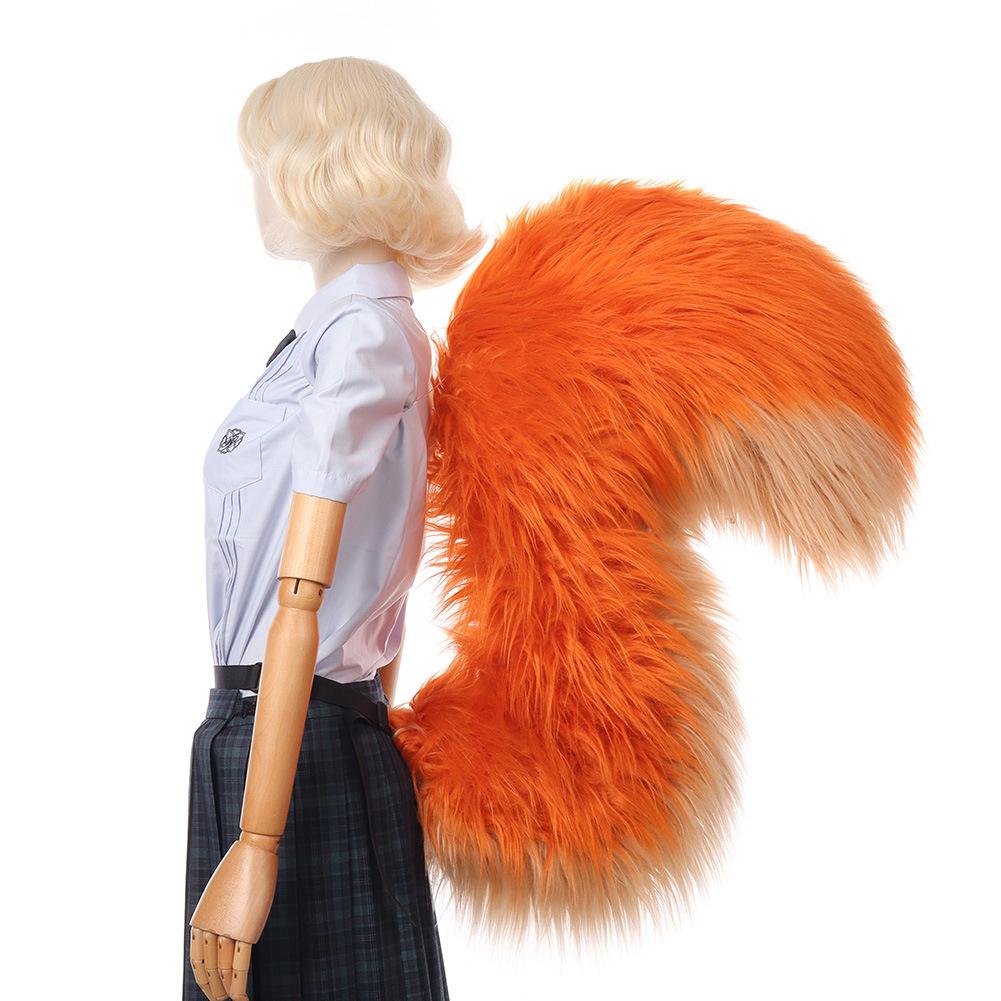 Squirrel Fox Tail Cosplay Large Size Gradient Animal Tail Accessory Plush Tail Animal-themed Party Stage Costume Decoration Prop