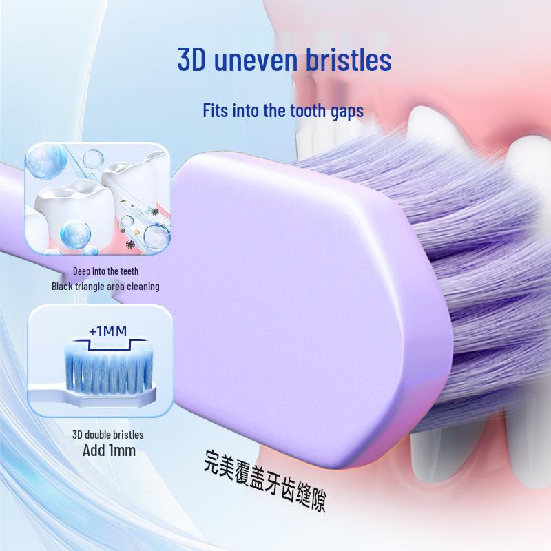 Kent Unisex Soft Bristles Adult Toothbrush, Wide Head, Family Pack, 5 Pieces