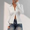 2025 European-American Women's Long-Sleeved Waist-Cinching Shirt: Niche, Fashionable, and Stylish for Spring/Summer.