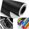 3D Colored Carbon Fiber Sticker Roll Film Wrap Car Motorcycle Universal DIY Styling Vinyl Decal 30cmx127cm